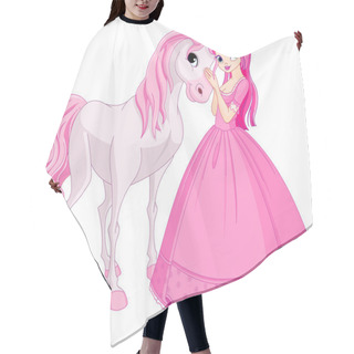Personality  Beautiful Princess And Horse Hair Cutting Cape