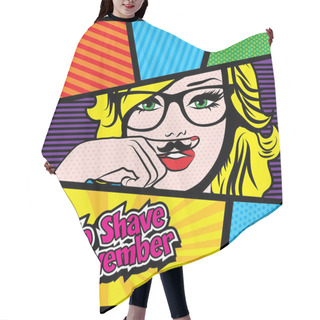 Personality  No Shave November. Pop Art Hair Cutting Cape