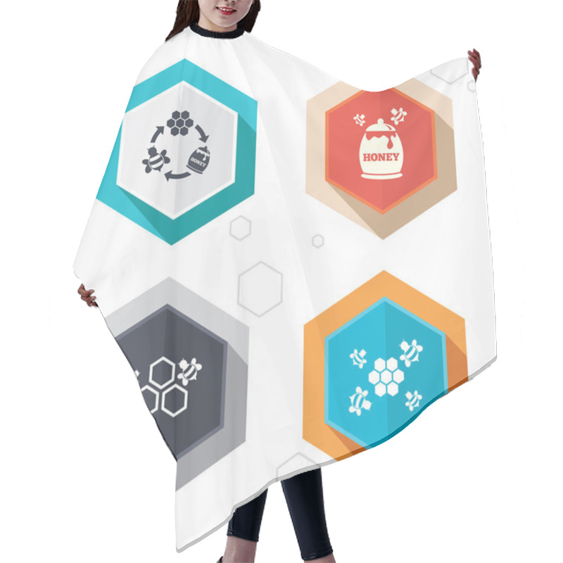 Personality  Honey Icon. Honeycomb Cells Hair Cutting Cape