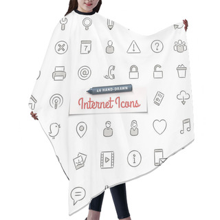 Personality  Hand-Drawn Internet Icons Hair Cutting Cape