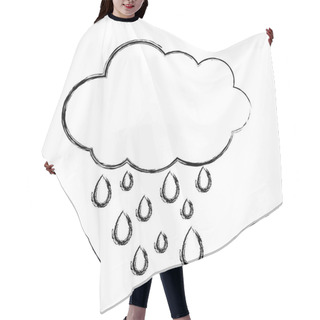 Personality  Grunge Nature Cloud Raining Weather In The Sky Vector Illustration Hair Cutting Cape