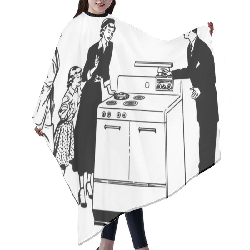 Personality  Family With New Stove Hair Cutting Cape