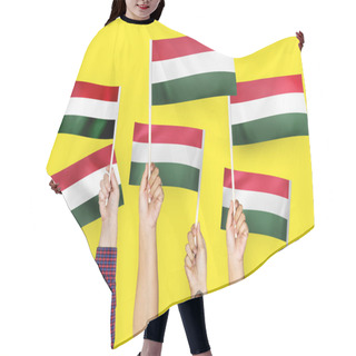 Personality  Hands Waving Flags Of Hungary Hair Cutting Cape