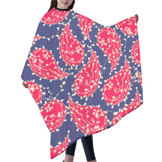 Personality  Seamless Paisley Ornament Hair Cutting Cape