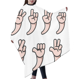 Personality  Four Finger Cartoon Hand Hair Cutting Cape