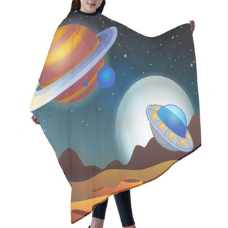 Personality  Image With Space Theme 2 Hair Cutting Cape