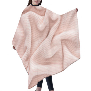 Personality  Full Frame Of Pink Folded Woolen Fabric Background Hair Cutting Cape