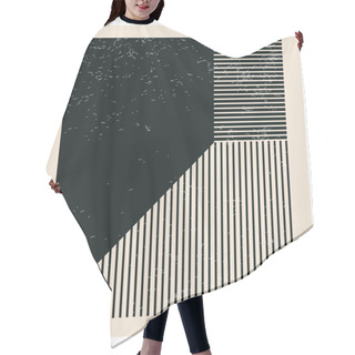 Personality  Trendy Abstract Creative Minimalist Artistic Hand Drawn Composition Hair Cutting Cape