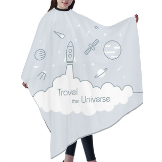 Personality  Travel The Universe - Vector Illustration Hair Cutting Cape