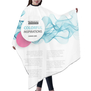 Personality  Abstract Smoky Waves  Background. Template Brochure Design Hair Cutting Cape