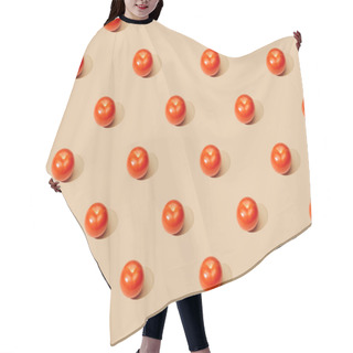 Personality  Ripe Fresh Tomatoes On Beige Background, Seamless Pattern Hair Cutting Cape