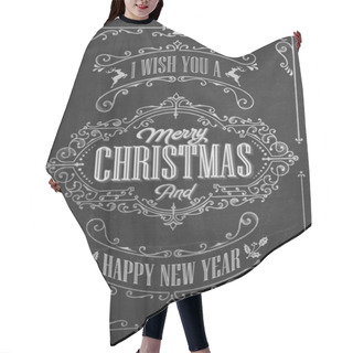 Personality  Vintage Christmas And New Year Background Hair Cutting Cape