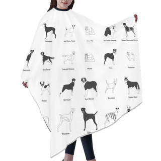 Personality  Set Of Dog Silhouettes Hair Cutting Cape