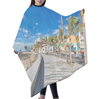 Personality  Mazatlan, Mexico-10 April, 2019: Famous Mazatlan Sea Promenade (El Malecon) With Ocean Lookouts And Scenic Landscapes Hair Cutting Cape
