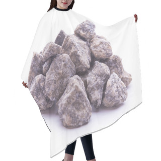 Personality  Granite Stones Isolated On The White Background Hair Cutting Cape