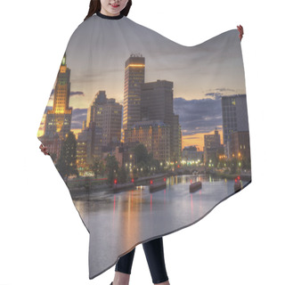 Personality  HDR Image Of The Skyline Of Providence, Rhode Island Hair Cutting Cape