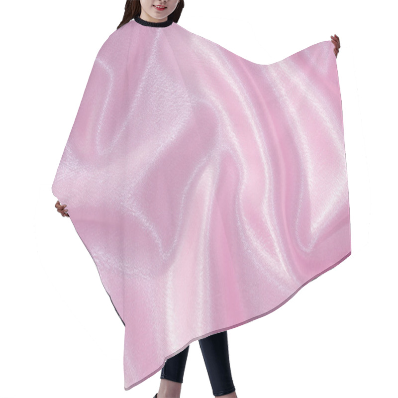 Personality  Pale pink draped satin background hair cutting cape