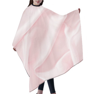 Personality  Light Pink Shiny Satin Fabric Background Hair Cutting Cape