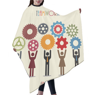 Personality  Teamwork Business Network Illustration Hair Cutting Cape