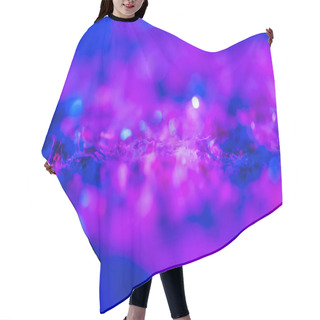 Personality  Abstract Glowing Background With Ultra Violet Glitter And Bokeh Hair Cutting Cape