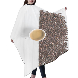 Personality  Cup Of Coffee And Coffee Beans Hair Cutting Cape