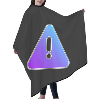 Personality  Alert Blue Gradient Vector Icon Hair Cutting Cape