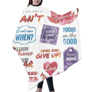 Personality  Set Of Motivational Quotes Hair Cutting Cape