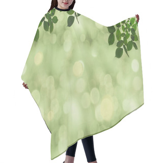 Personality  Green Foliage And Bokeh Hair Cutting Cape