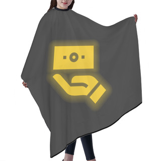 Personality  Bill Yellow Glowing Neon Icon Hair Cutting Cape