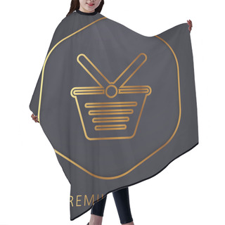 Personality  Basket Golden Line Premium Logo Or Icon Hair Cutting Cape