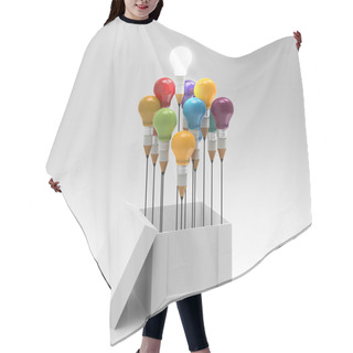 Personality  Drawing Idea Pencil And Light Bulb Concept Creative And Leadersh Hair Cutting Cape
