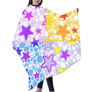 Personality  Vector Colorful Background With Stars. Hair Cutting Cape