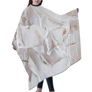 Personality  Creative Background With Beige And Brown Brush Strokes Of Oil Paint Hair Cutting Cape