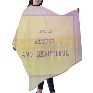 Personality  Inspirational Quote & Motivational Background Hair Cutting Cape