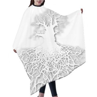 Personality  White Tree Hair Cutting Cape