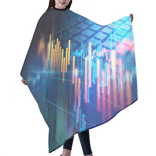 Personality  Financial Stock Market Graph Illustration ,concept Of Business Investment And Stock Future Hair Cutting Cape