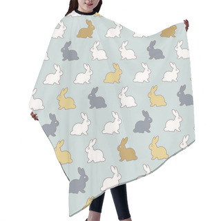 Personality  Seamless Patterns With Rabbits Hair Cutting Cape