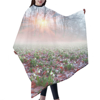 Personality  Spring Flowers Snowdrops Hair Cutting Cape