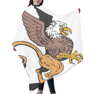Personality  Griffin Lion Fighting Hair Cutting Cape