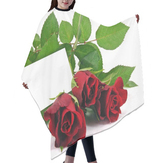 Personality  A Selection Of Red Roses And A Blank Gift Card With Copy Space Hair Cutting Cape