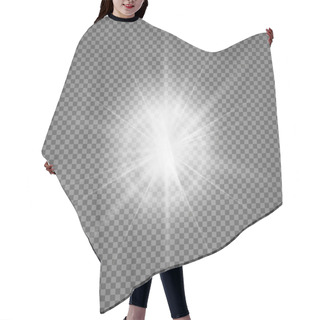 Personality  Glow Light Effect. Star Burst With Sparkles. Golden Glowing Lights Hair Cutting Cape