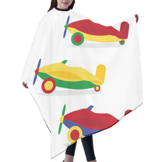 Personality  Set Of Colored Airplanes Hair Cutting Cape