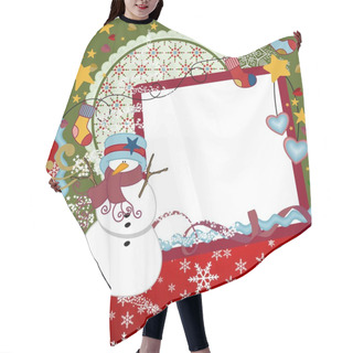 Personality  Christmas Scrapbook Layout Hair Cutting Cape