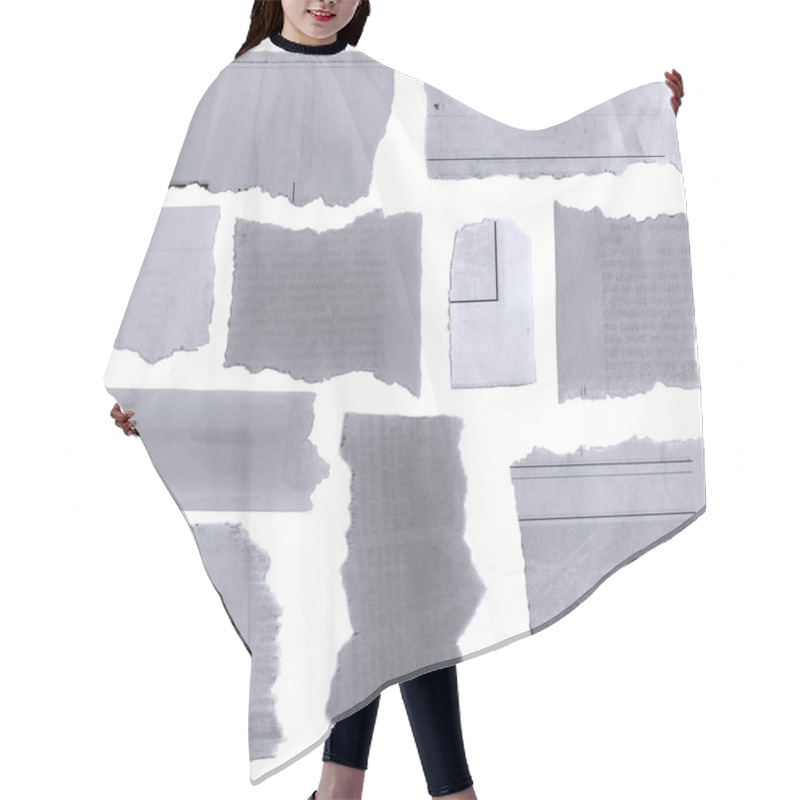 Personality  Torn Paper Hair Cutting Cape