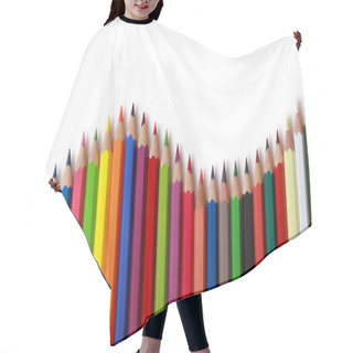 Personality  Various Color Pencils. Hair Cutting Cape