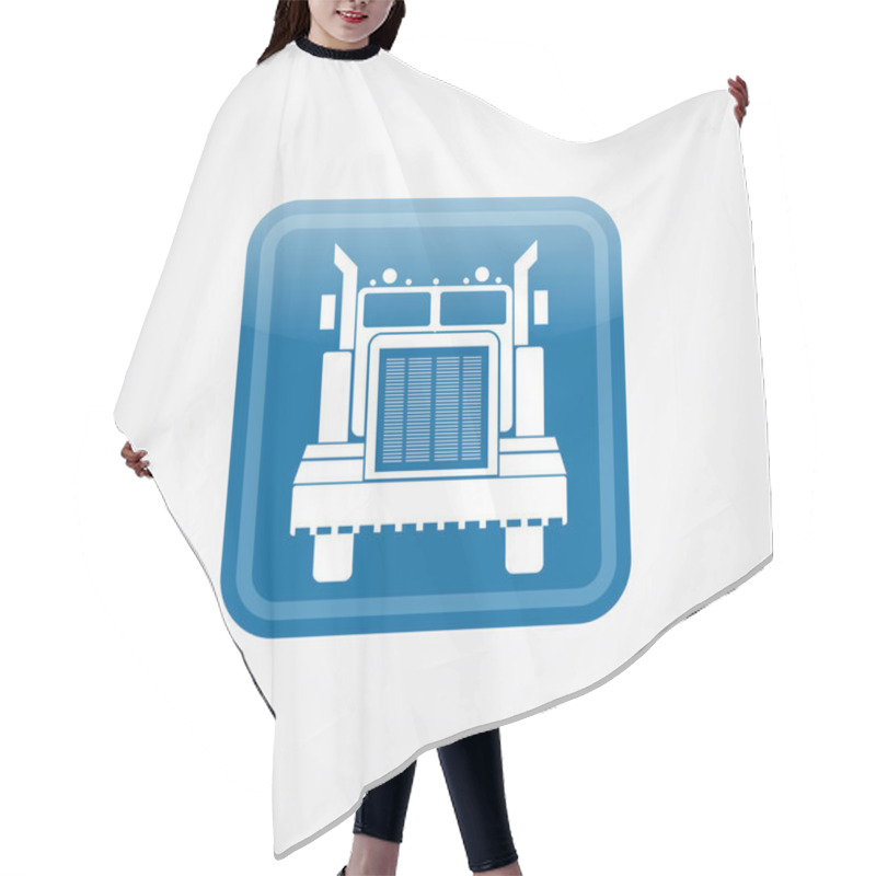 Personality  Big Truck Icon Logo Vector Design Template Hair Cutting Cape