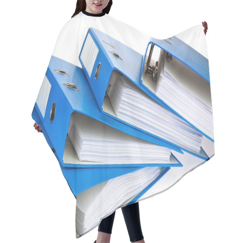 Personality  File Folder With Documents And Documents Hair Cutting Cape