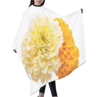 Personality  Marigold Flowers Isolated  Hair Cutting Cape