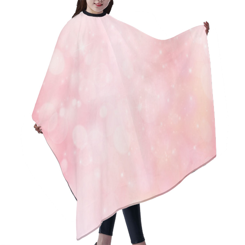 Personality  pale blue and pink winter background hair cutting cape