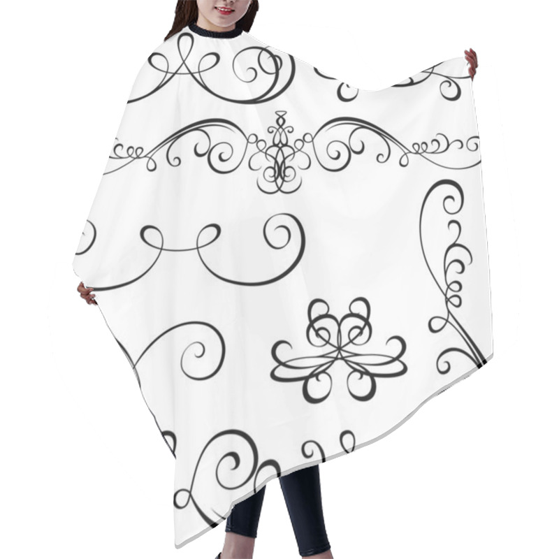 Personality  Calligraphic Elements Hair Cutting Cape